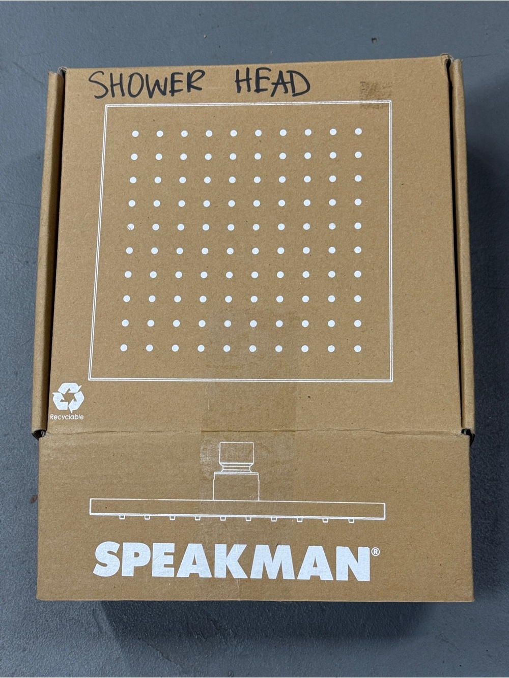 Speakman Square Rain Shower Head - Brushed Nickel